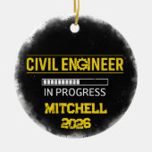 Civil Engineer In Progress セラミックオーナメント (正面)