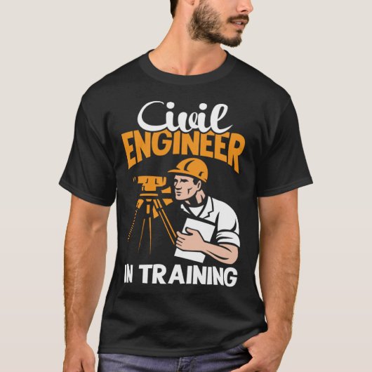 Civil Engineer In Training Board Exam Passer Engin Tシャツ (正面)