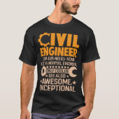 Civil Engineer Like A NormalEngineer Board Exam Pr Tシャツ (正面)