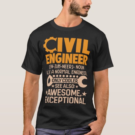 Civil Engineer Like A NormalEngineer Board Exam Pr Tシャツ (正面)