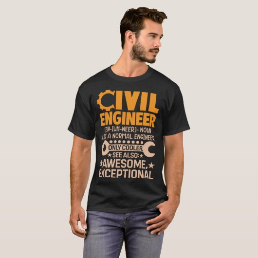 Civil Engineer Like A NormalEngineer Board Exam Pr Tシャツ (正面フル)