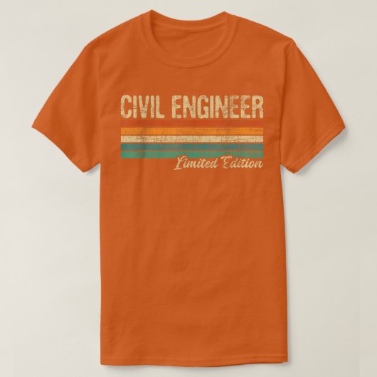 Civil Engineer Ltd Editionブリッジビルダーエンジニアリング Tシャツ (デザイン正面)