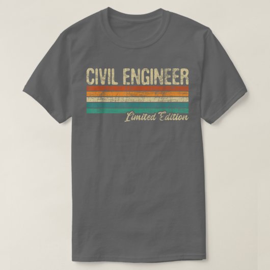 Civil Engineer Ltd Editionブリッジビルダーエンジニアリング Tシャツ (デザイン正面)