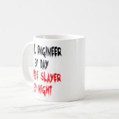 Civil Engineer Zombie Slayer Joke コーヒーマグカップ (正面左)