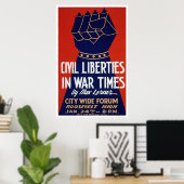Civil Liberty WWII 1940 WPA ポスター (ホームオフィス)