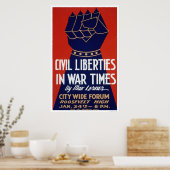 Civil Liberty WWII 1940 WPA ポスター (キッチン)