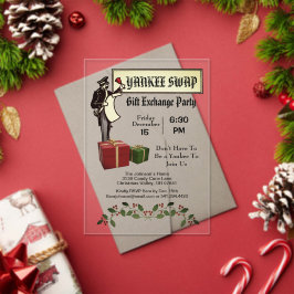 Civil Vintage Yankee Swap Gift Exchange Party アクリル招待状