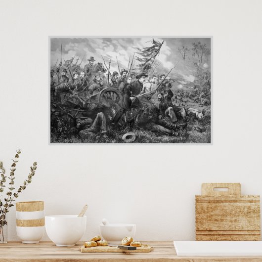 Civil War Battle Charge ポスター (キッチン)