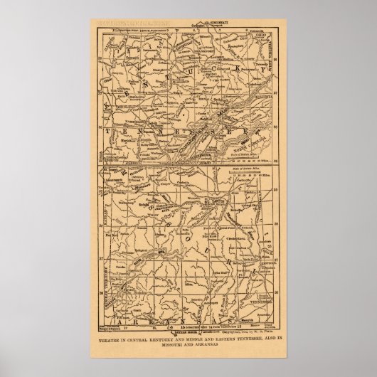 Civil War Kentucky and Middle & Eastern Tennessee ポスター (正面)