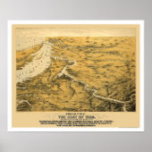 Civil War Panoramic Map 1861 ポスター (正面)