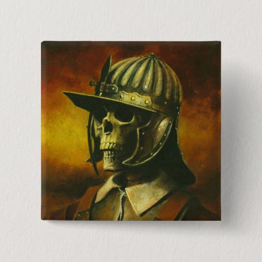 Civil War Roundheadスケルトンボタン 缶バッジ (正面)