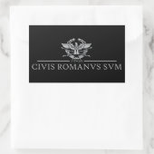 Civis Romanus Sum (CIVIS ROMANVS SVM) 長方形シール (バッグ)