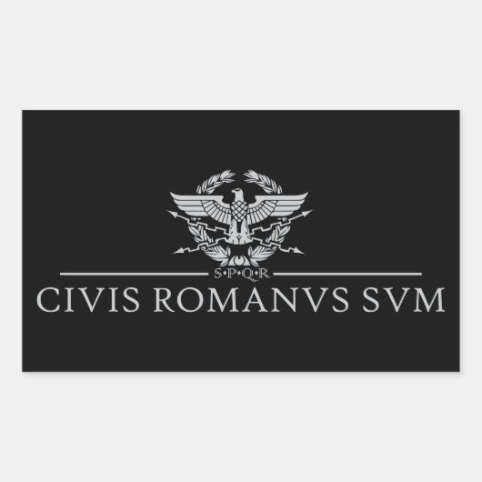 Civis Romanus Sum (CIVIS ROMANVS SVM) 長方形シール (正面)