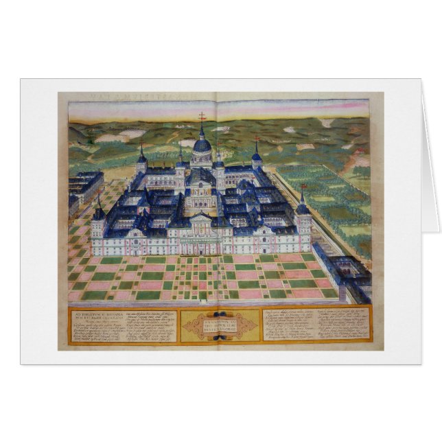 「CivitaからのEl Escorialの修道院の計画、 (正面横)