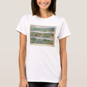 「Civitatesからのセヴィル、カディスおよびマラガの地図、 Tシャツ