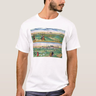 「Civitates Orbisからのオルレアンそしてブールジュの地図、 Tシャツ
