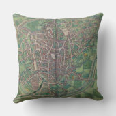 「Civitates Orbisの大地からのブリュッセルの市街地図、 クッション (裏面)