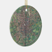 「Civitates Orbisの大地からのブリュッセルの市街地図、 セラミックオーナメント (右)
