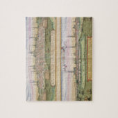 「Civitates Orbis Tからのリューベックそしてハンブルクの地図、 ジグソーパズル (縦)