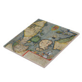 「Civitates Orbis Terrからの北欧の地図、 タイル (側面)