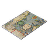 「Civitates Orbis Terrからの北欧の地図、 ノートブック (左側)