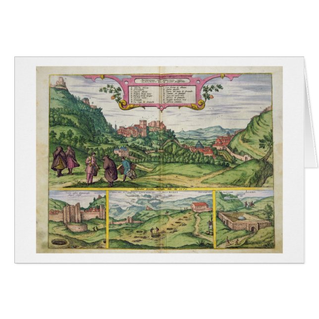 「Civitates Orbis Terrarからのアルハンブラの眺め、 (正面横)