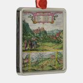 「Civitates Orbis Terrarからのアルハンブラの眺め、 メタルオーナメント (右)