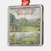 「Civitates Orbis Terrarからのアルハンブラの眺め、 メタルオーナメント (左)