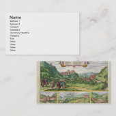 「Civitates Orbis Terrarからのアルハンブラの眺め、 名刺 (正面/裏面)