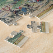 「Civitates Orbis Terrarからのセヴィルの市街地図、 ジグソーパズル (側面)