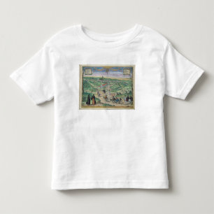 「Civitates Orbis Terrarからのセヴィルの市街地図、 トドラーTシャツ