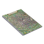 「Civitates Orbis Terraruからのブリュージュの市街地図、 ノートブック (右側)