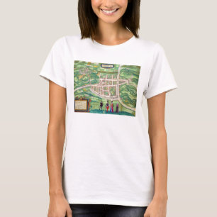 「Civitates Orbis Terrarumからのエジンバラの地図、 Tシャツ
