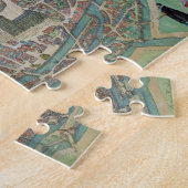 「Civitates Orbis Terrarumからのストラスブールの地図、 ジグソーパズル (側面)