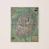 「Civitates Orbis Terrarumからのストラスブールの地図、 ジグソーパズル (縦)