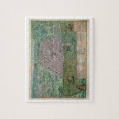 「Civitates Orbis Terrarum」からのアルジェの地図、 ジグソーパズル (縦)