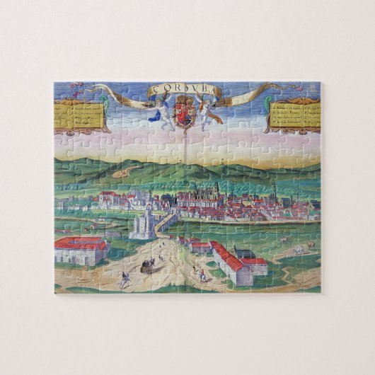「Civitates Orbis Terrarum」からのコルドバの地図、 ジグソーパズル (横)
