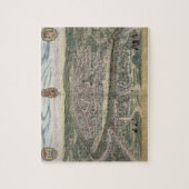 「Civitates Orbis Terrarum」からのセヴィルの地図、 ジグソーパズル (縦)