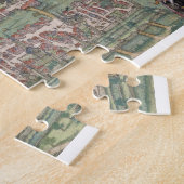 「Civitates Orbis Terrarum」からのチューリッヒの地図、 ジグソーパズル (側面)