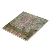 「Civitates Orbis Terrarum」からのパレルモの地図、 タイル (側面)
