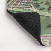 「Civitates Orbis Terrarum」からのメッシーナの地図、 マウスパッド (コーナー)