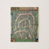 「Civitates Orbis Terrarum」からのモスクワの地図、 ジグソーパズル (縦)