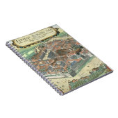 「Civitates Orbis Terrarum」からのライプチヒの地図、 ノートブック (右側)