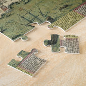 「Civitates Orbis Terrarum」からのリスボンの地図、 ジグソーパズル (側面)