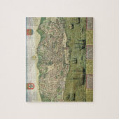 「Civitates Orbis Terrarum」からのリスボンの地図、 ジグソーパズル (縦)
