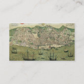 「Civitates Orbis Terrarum」からのリスボンの地図、 名刺 (裏面)