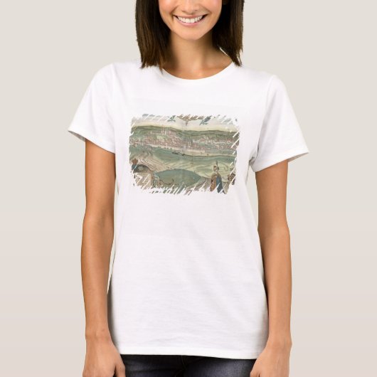 「Civitates Orbis Terrarum」からのCracowの地図、 Tシャツ (正面)