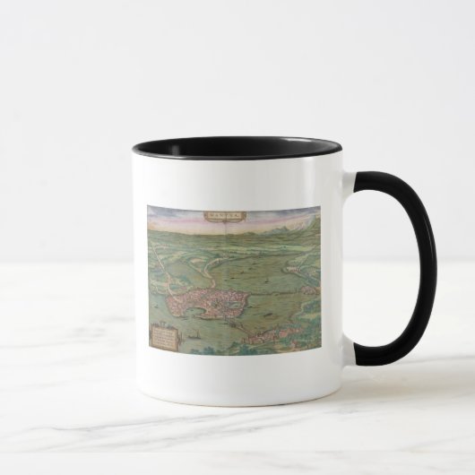 「Civitates Orbis Terrarum」からのMantuaの地図、 マグカップ (右)
