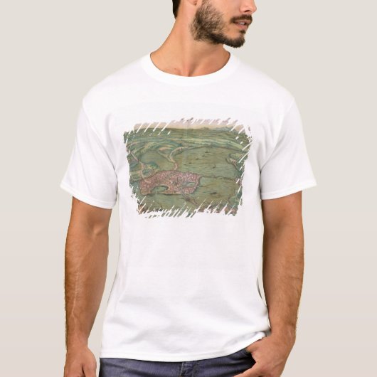 「Civitates Orbis Terrarum」からのMantuaの地図、 Tシャツ (正面)