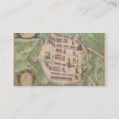 「Civitates Orbis Terrarum」からのZamoscの地図、 名刺 (裏面)